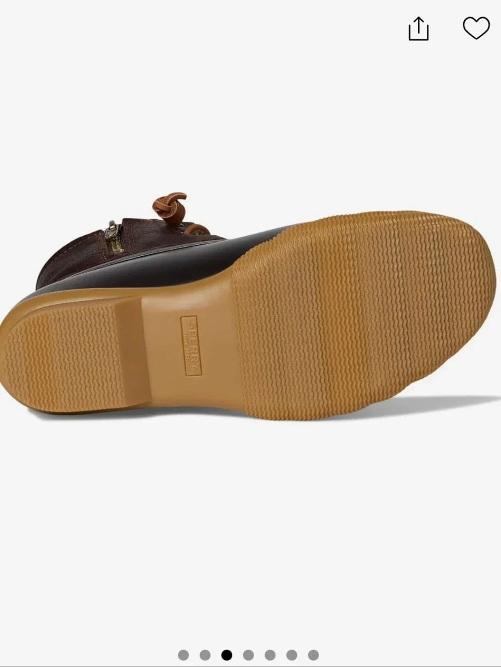 NEW Sperry Saltwater Tan/Navy Duck Water Boots Size 7 With Box